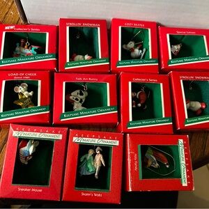 Hallmark Keepsake Ornaments Miniature Assorted 13 Pieces Handcrafted